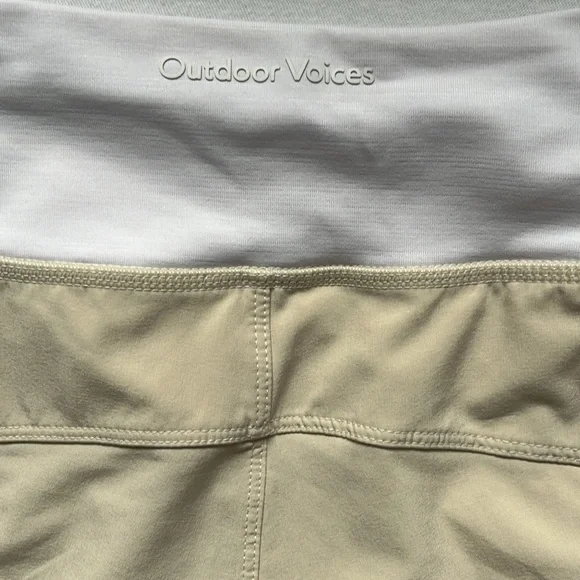 NWOT Outdoor Voices, Hudson, Cream Patterned, Running Shorts, Size M - Picture 6 of 12